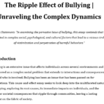 Effect of Bullying