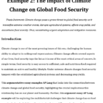 Impact of Climate Change on Global Food Security