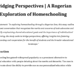 home schooling rogerian essay